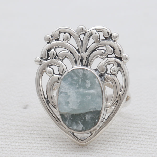 925 Sterling Silver Aquamarine Rings
