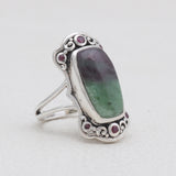 925 Sterling Silver Ruby Zoisite Rings