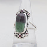 925 Sterling Silver Ruby Zoisite Rings