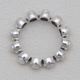 Pearl Band Silver Rings