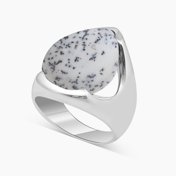 925 Sterling Silver Dendritic Opal Rings