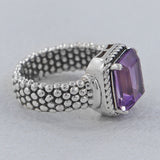 Amethyst Silver Rings