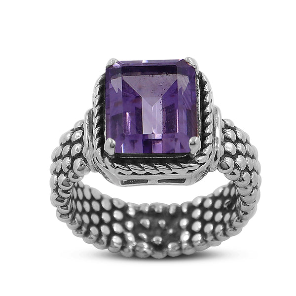 Amethyst Silver Rings
