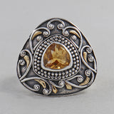 Garnet Gemstone Sterling Silver Rings