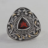Garnet Gemstone Sterling Silver Rings