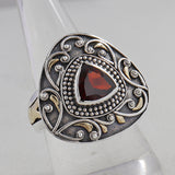 Garnet Gemstone Sterling Silver Rings