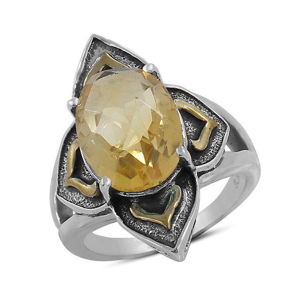 925 Sterling Silver Citrine Rings