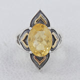 925 Sterling Silver Citrine Rings