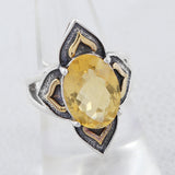 925 Sterling Silver Citrine Rings