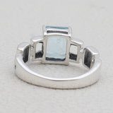 925 Sterling Silver Blue Topaz Rings
