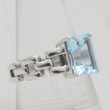 925 Sterling Silver Blue Topaz Rings