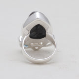 925 Sterling Silver Chalcedony Druzy Rings