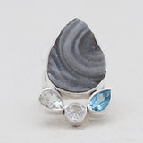 925 Sterling Silver Chalcedony Druzy Rings