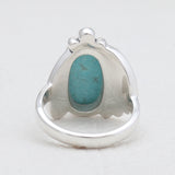 Natural Mexican Turquoise Silver Rings
