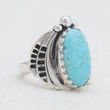Natural Mexican Turquoise Silver Rings