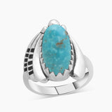 Natural Mexican Turquoise Silver Rings
