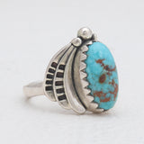 Natural Mexican Turquoise Silver Rings
