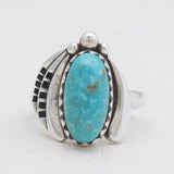 Natural Mexican Turquoise Silver Rings