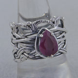 Natural Ruby 925 Sterling Silver Rings