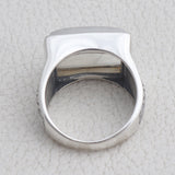 Rainbow Moonstone Silver Rings
