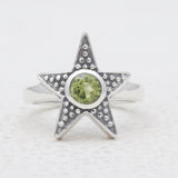 925 Sterling Silver Peridot Rings