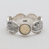 Ethiopian Opal Silver Rings
