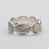 Ethiopian Opal Silver Rings