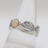 Ethiopian Opal Silver Rings