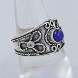 Lapis Lazuli Gemstone Sterling Silver Rings