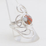 Rainbow Moonstone Designer Silver Rings