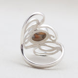 Rainbow Moonstone Designer Silver Rings