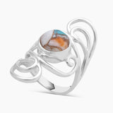 Rainbow Moonstone Designer Silver Rings