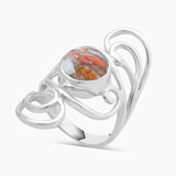 Rainbow Moonstone Designer Silver Rings