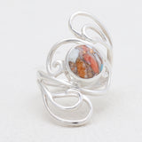 Rainbow Moonstone Designer Silver Rings