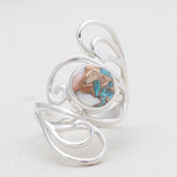 Rainbow Moonstone Designer Silver Rings