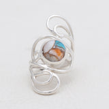 Rainbow Moonstone Designer Silver Rings