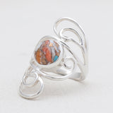 Rainbow Moonstone Designer Silver Rings