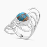 Rainbow Moonstone Designer Silver Rings