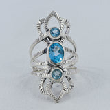 Green Amethyst 925 Sterling Silver Ring