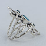 Green Amethyst 925 Sterling Silver Ring