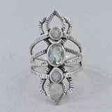 Green Amethyst 925 Sterling Silver Ring