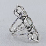 Green Amethyst 925 Sterling Silver Ring