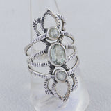 Green Amethyst 925 Sterling Silver Ring
