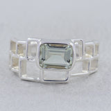 Natural Citrine Silver Rings