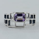 Natural Citrine Silver Rings