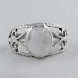 Natural Labradorite Silver Rings