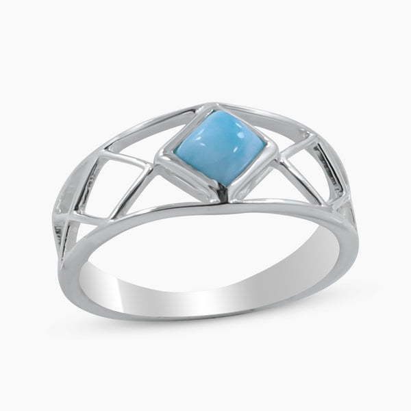 Larimar Silver Rings