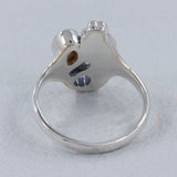 Rainbow Moonstone Silver Ring