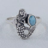 Rainbow Moonstone Silver Ring
