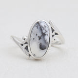 925 Silver Dendritic Opal Rings